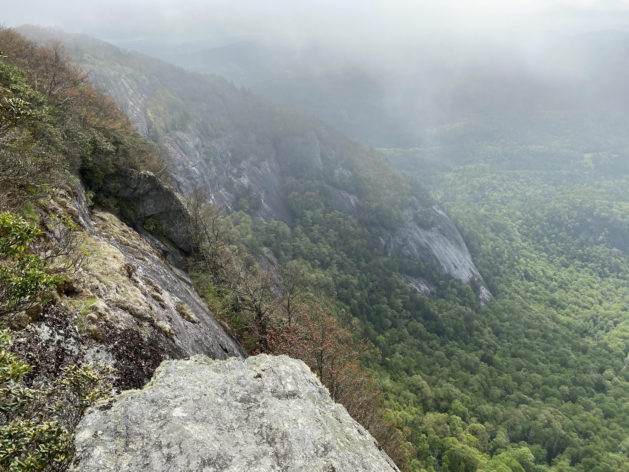 Whiteside Mountain, a five-minute drive from the house